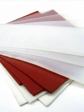 Hule Silicón rojo, blanco y translúcido