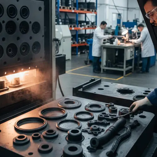 Fabricación de piezas de hule a medida para automotriz