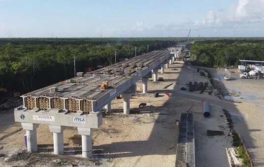 Tren Maya - Instalación de apoyos