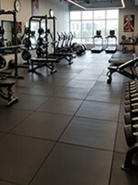 Loseta de caucho para gimnasio - alta resistencia