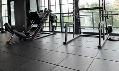 Loseta de caucho para gimnasio