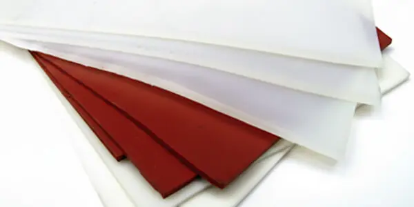 Placas y rollos de Hule Silicón rojo, blanco y translúcido para alta temperatura