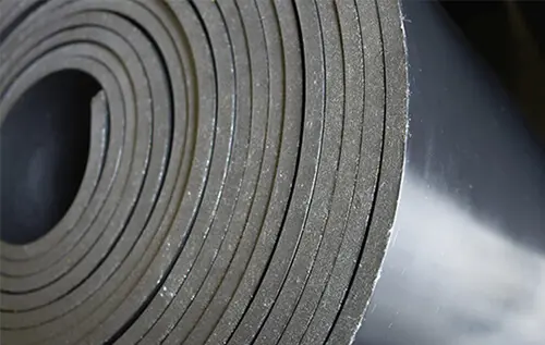 Hule Ignífugo en rollo y placa con resistencia a la flama ASTM-D635 y aislamiento acústico - Grupo Everest