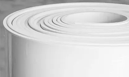 Hule Nitrilo Sanitario Blanco para aplicaciones alimentarias.