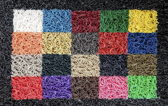 Detalle de Tapete Tipo Rizo Espagueti